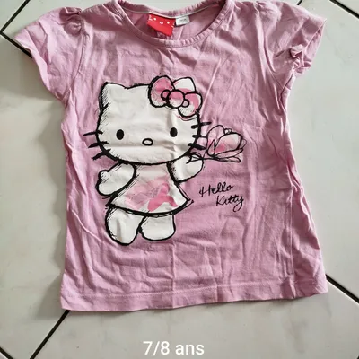 T-shirt fille 7/8 ans Hello Kitty 